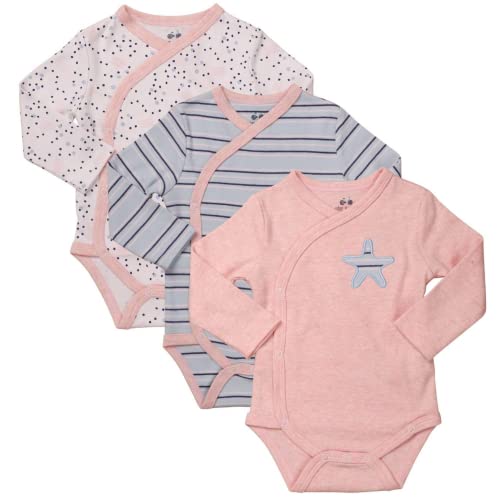 Asher and Olivia Infant Clothes Baby Kimono Side Snap Girl Long Sleeve Bodysuit 0-3 Months
