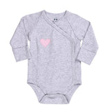 Baby Kimono Side Snap 3 Pc Girl Long Sleeve Bodysuit Set