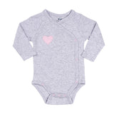 Baby Kimono Side Snap 3 Pc Girl Long Sleeve Bodysuit Set