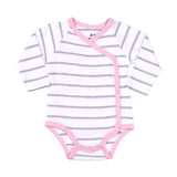 Baby Kimono Side Snap 3 Pc Girl Long Sleeve Bodysuit Set
