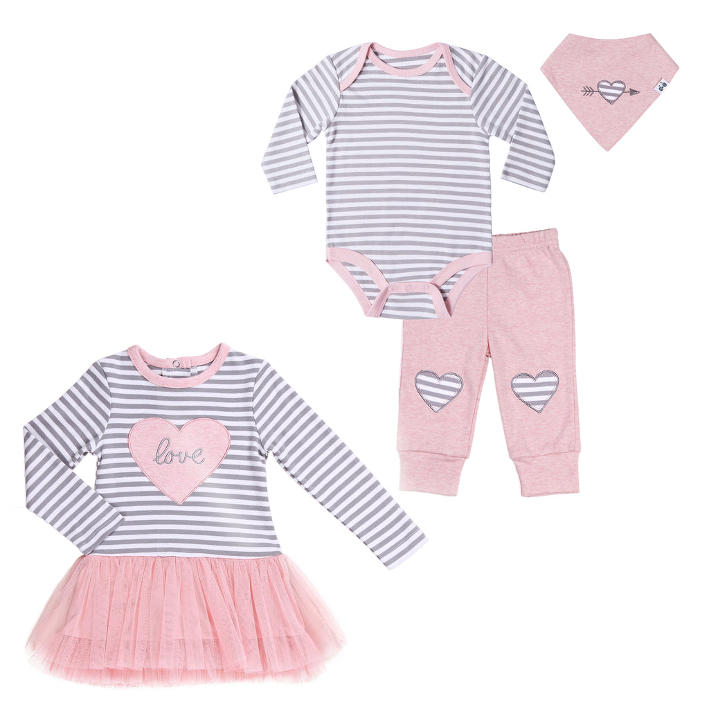 Baby Twin Girl 4-Pc Set
