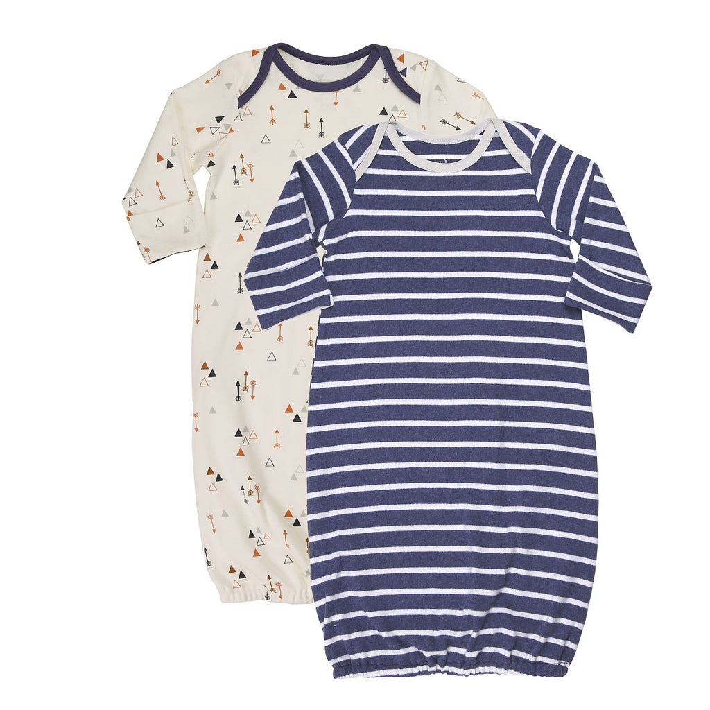 Baby Sleep Sack (2 piece set) in Arrow Print and Navy Stripes