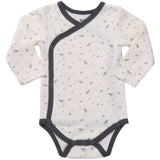 Baby Boy's 3-Pack Long-Sleeve Kimono Bodysuit Set -Side Snap Infant Bundle
