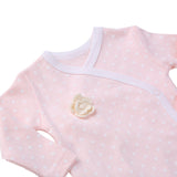 Baby Kimono Side Snap 3 Pc Girl Long Sleeve Bodysuit Set
