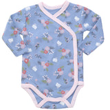 Baby Kimono Side Snap 3 Pc Girl Long Sleeve Bodysuit Set