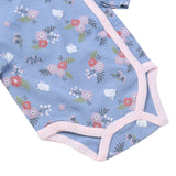 Baby Kimono Side Snap 3 Pc Girl Long Sleeve Bodysuit Set
