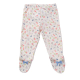 Asher & Olivia Baby Girl Twin Outfits Footed Pant Set Side Snap Footies Pajama