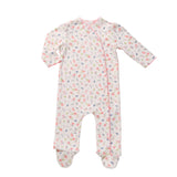 Asher & Olivia Baby Girl Twin Outfits Footed Pant Set Side Snap Footies Pajama