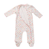 Asher & Olivia Baby Girl Twin Outfits Footed Pant Set Side Snap Footies Pajama