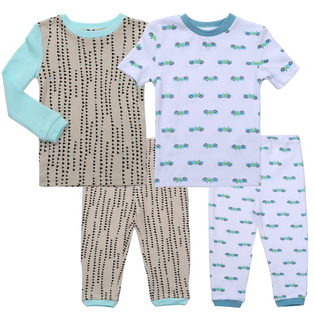 Asher and Olivia Boys Pajamas Toddler Pjs Set Pants Sleepers for Kids Sleepwear Organic Cotton