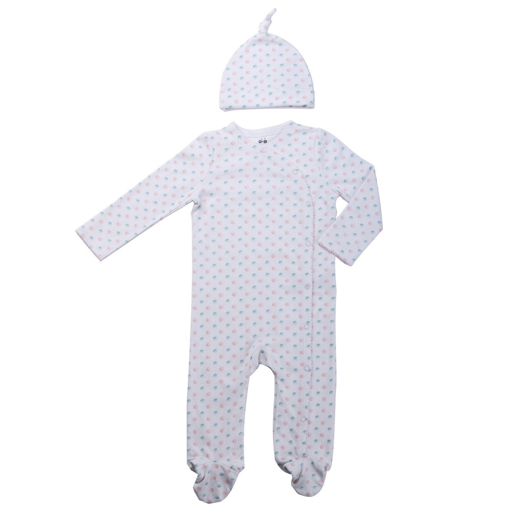 Asher & Olivia Footed Pajamas for Girls Side Snap Sleepers