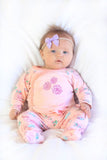 Girl Clothes Footed Pants Long Sleeve Kimono Shirt Baby Layette Set