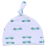 Top Knot Baby Hat 3-Piece Set for Boys Knotted Newborn Infant Beanie Caps