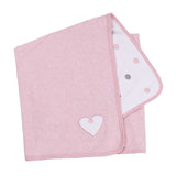 Dusty Heather Pink Blanket with Heart Patch