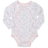 Newborn Clothes Baby Kimono Side Snap Girl Long Sleeve Bodysuit Nb Pink