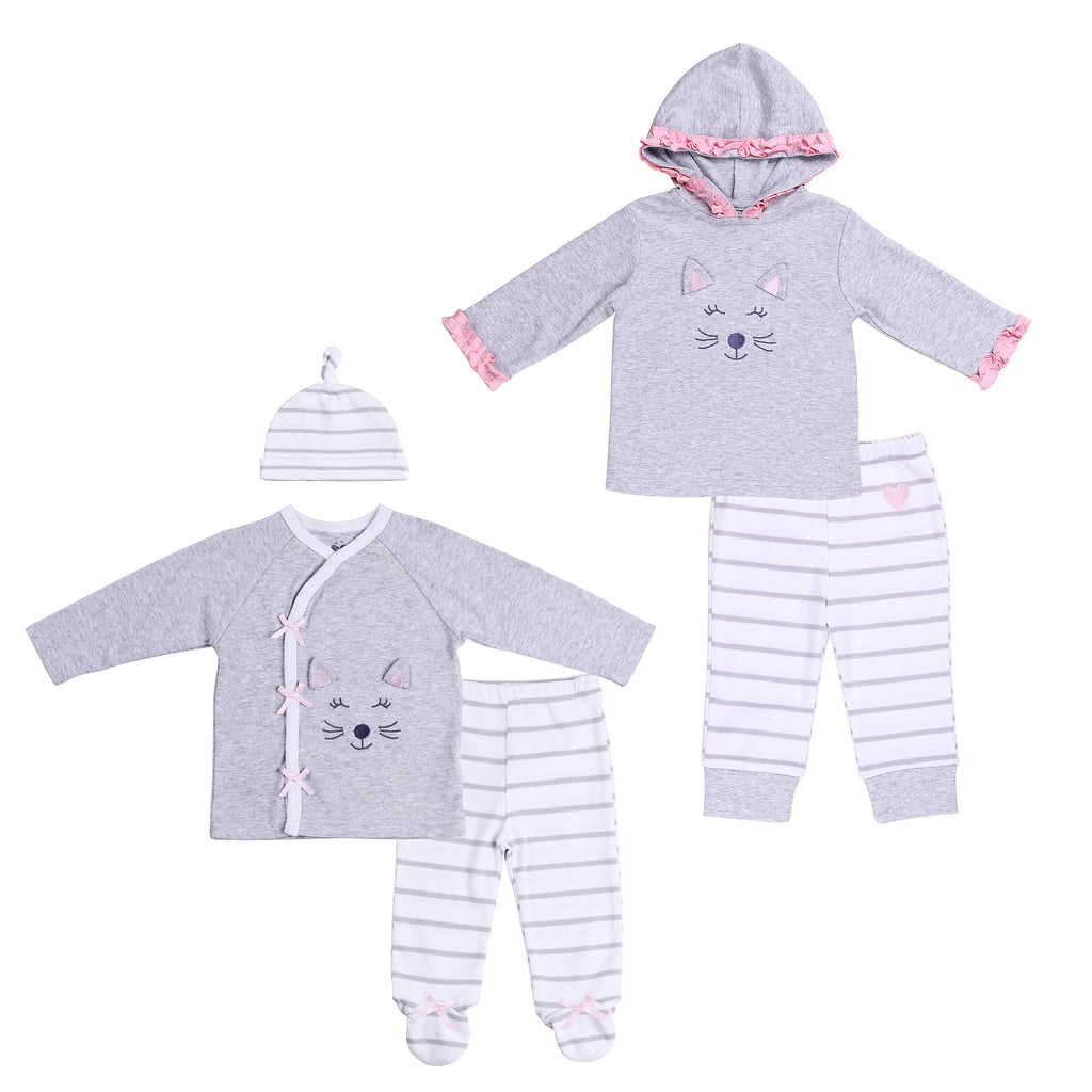 Baby Twin Girl 4-Pc Set