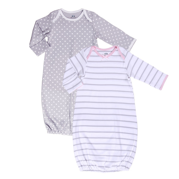 Baby Cotton sleep Sack Set (2 piece) polka heart and stripes