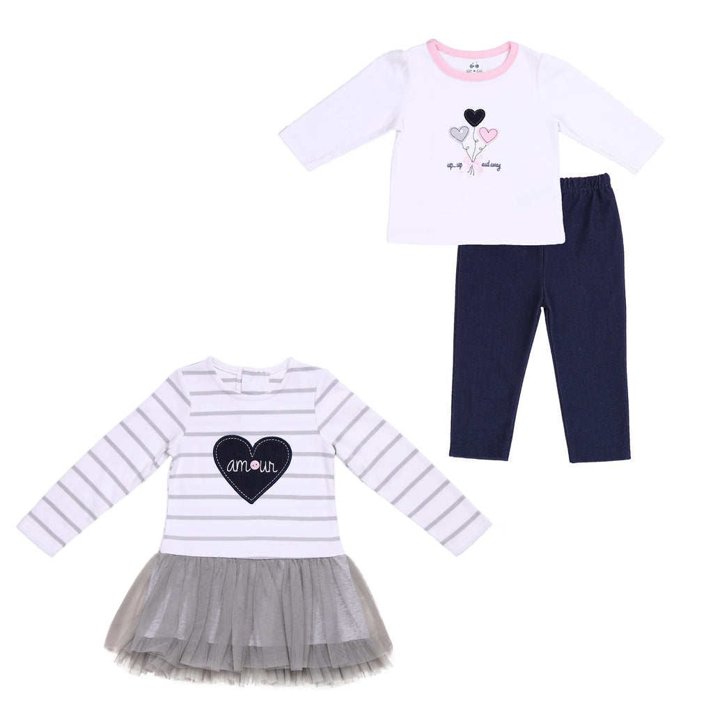 Twin Girl 3-Pc Outfit Set