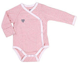Baby Girl's 3-Pack Long-Sleeve Kimono Bodysuit Set -Side Snap Infant Bundle