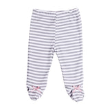 Baby Girl 3-Piece Set. Size Preemie, Girl Pajama Bundle Includes Pink Heart Long-Sleeve Kimono Style Top, White-Stripes Footed Pants and Matching Hat Jammies Outfit.