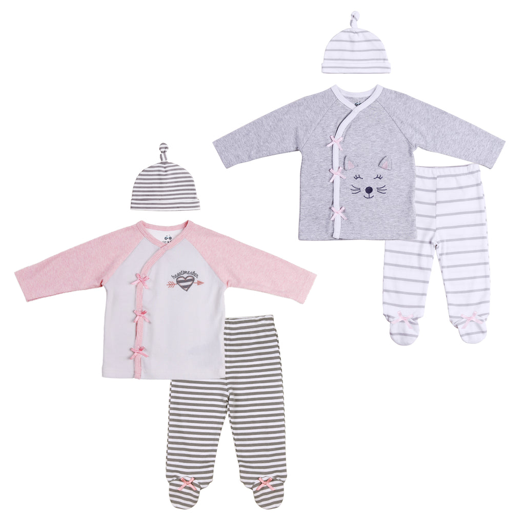 Twin Girl 6-Pc Footies