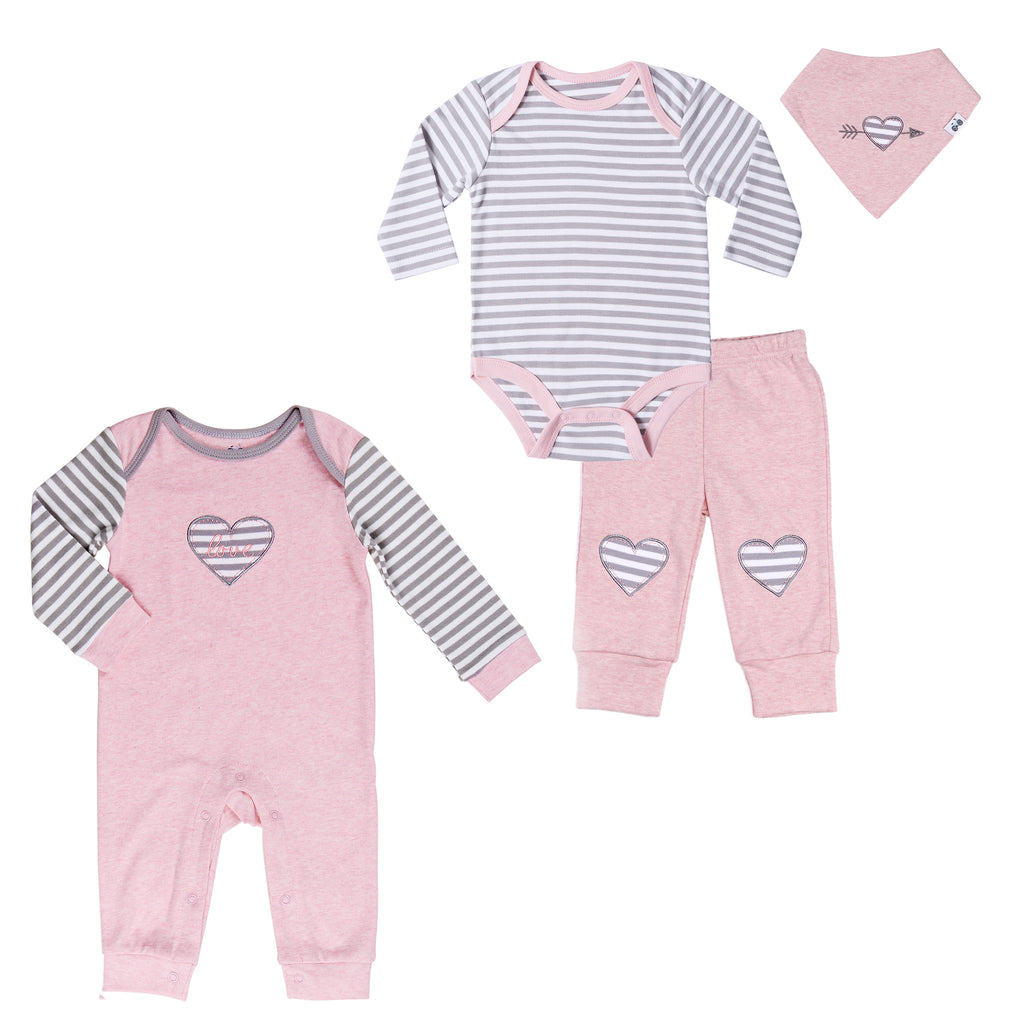 Baby Twin Girl 4-Pc Set