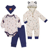 Matching Baby Boy Outfits with Navy Trims and Arrow Prints