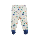 Asher & Olivia Footed Pants Long Sleeve Kimono Shirt 2 Pc Baby Boy Layette Set