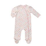 Asher & Olivia Baby Girl Twin Outfits Footed Pajamas Gift Set Side Snap Footies
