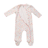 Asher & Olivia Baby Girl Twin Outfits Footed Pajamas Gift Set Side Snap Footies