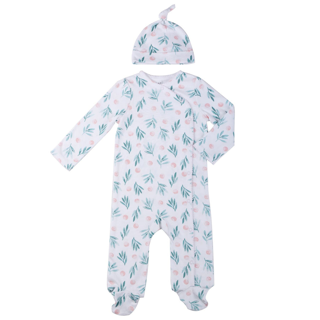 Asher & Olivia Footed Pajamas for Girls Side Snap Sleepers