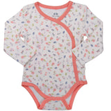 Baby Girl's 3-Pack Long-Sleeve Kimono Bodysuit Set -Side Snap Infant Bundle