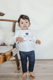 Knit Denim Baby Outfit
